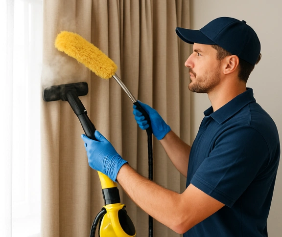 Trusted curtain steam cleaning technician Matty Curtain Cleaning maroochy-river QLD