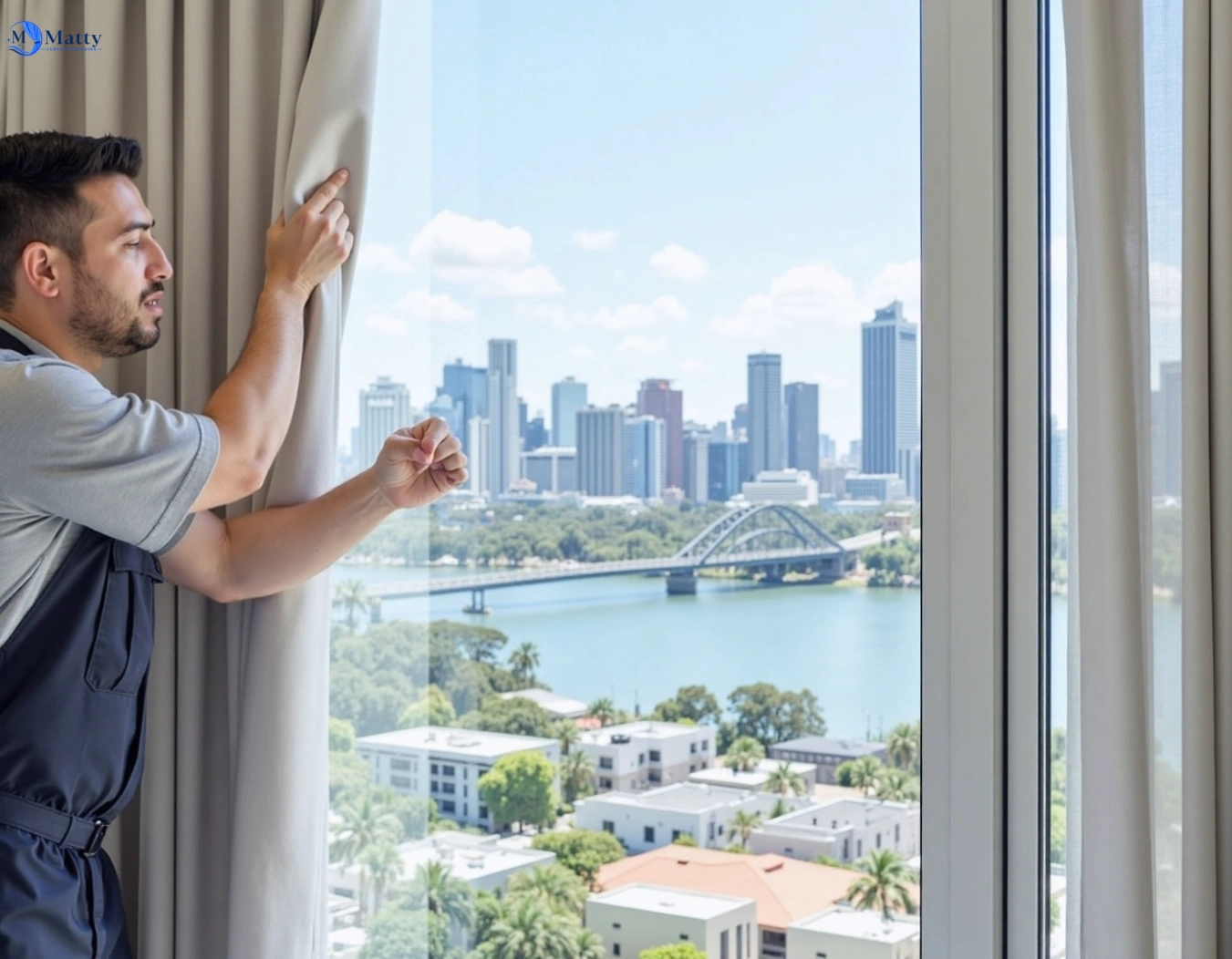 Professional curtain steam cleaning service maroochy-river QLD by Matty Curtain Cleaning