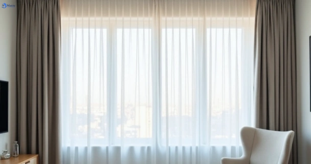 Freshly steam cleaned curtains in maroochy-river QLD